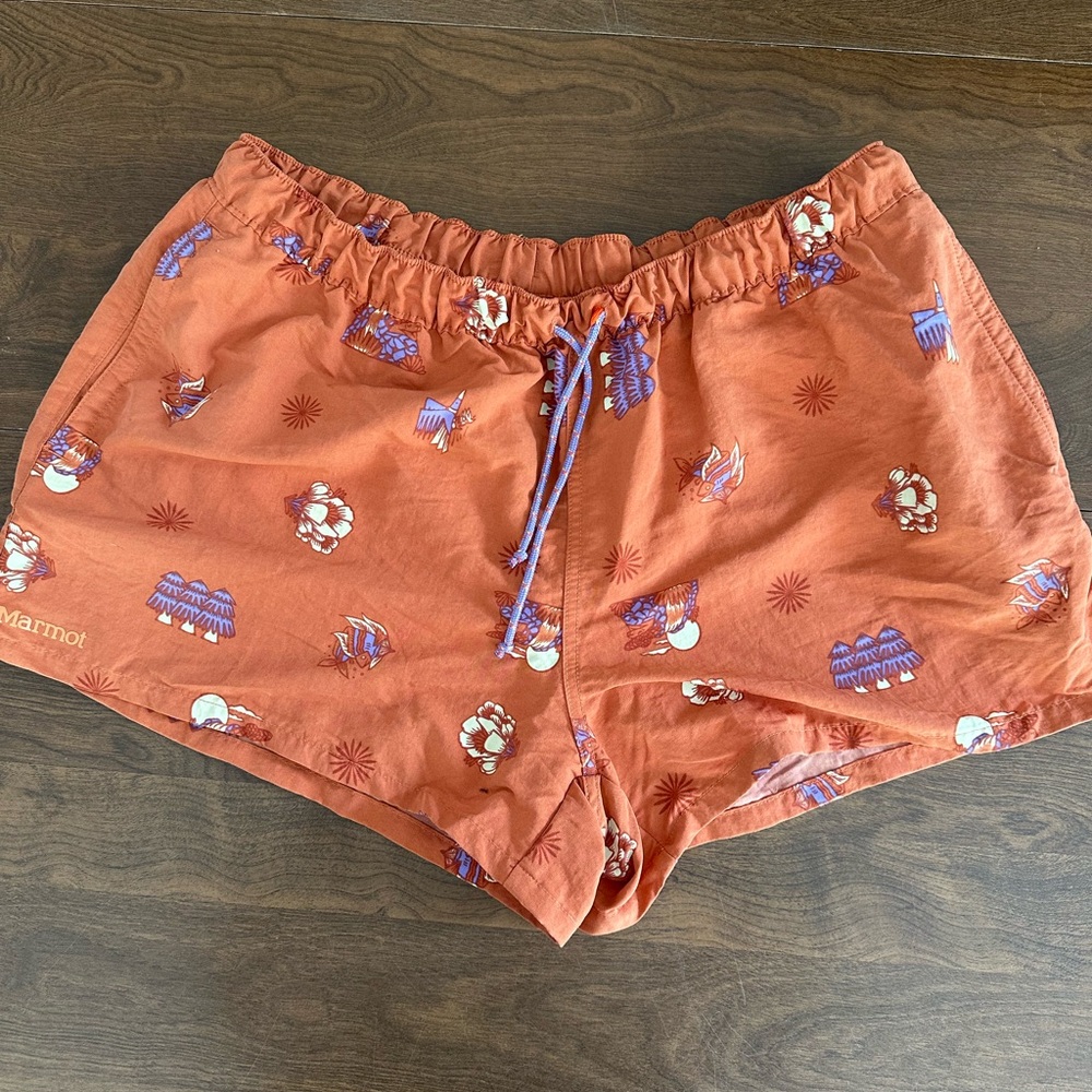 Marmot Terracotta Patterned Shorts